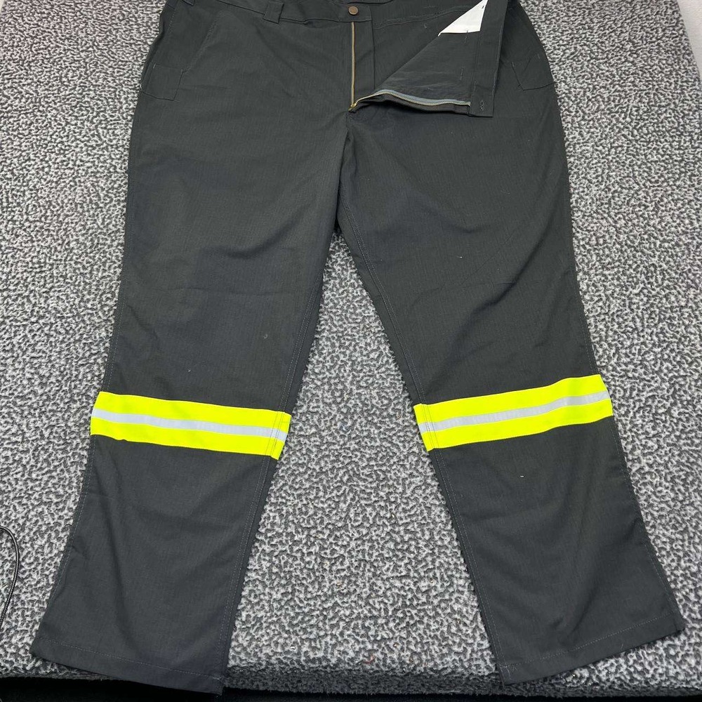 Cintas Work Pants Men 48x32‎ Black Straight Leg Reflective Pockets Outdoor